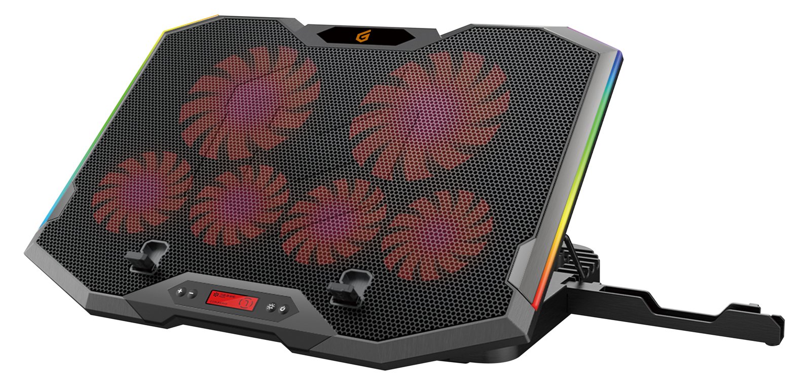 Conceptronic ERGO Gaming - Notebook-Lüfter - mit 2-Port USB 2.0 Hub, Smartphone-Ständer - 43.2 cm (17)