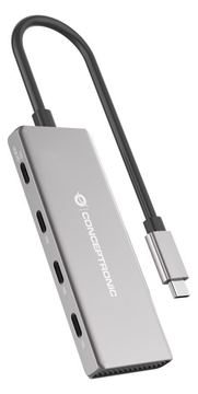 Conceptronic HUBBIES16G - USB 3.2 Gen 2 (3.1 Gen 2) Type-C - USB 3.2 Gen 2 (3.1 Gen 2) Type-C - 10000 Mbit/s - Grau von LumaTech
