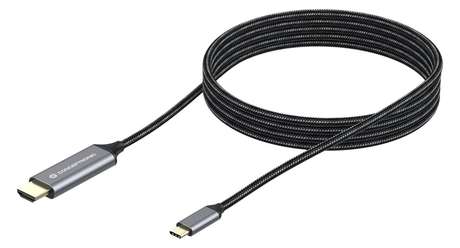 Conceptronic USB-C zu HDMI-Kabel - Male to Male - 4K 60Hz - 2 m - USB Typ-C - HDMI - Männlich - Männlich - Gerade