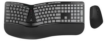 Conceptronic Wireless Keyboard+Mouse ergo sw - Tastatur - 1.600 dpi - TL: US, QWERTY von LumaTech