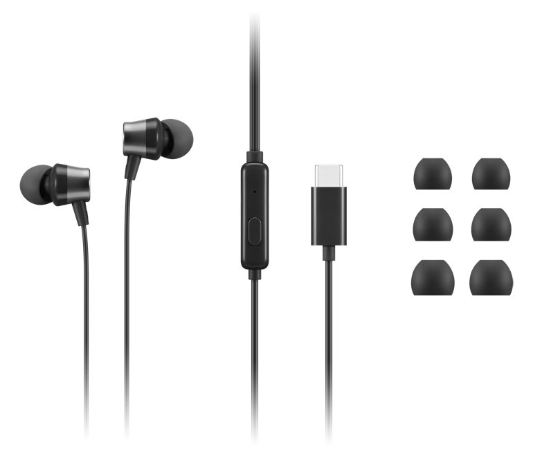 Lenovo Go - Ohrhörer mit Mikrofon - im Ohr - Schwarz