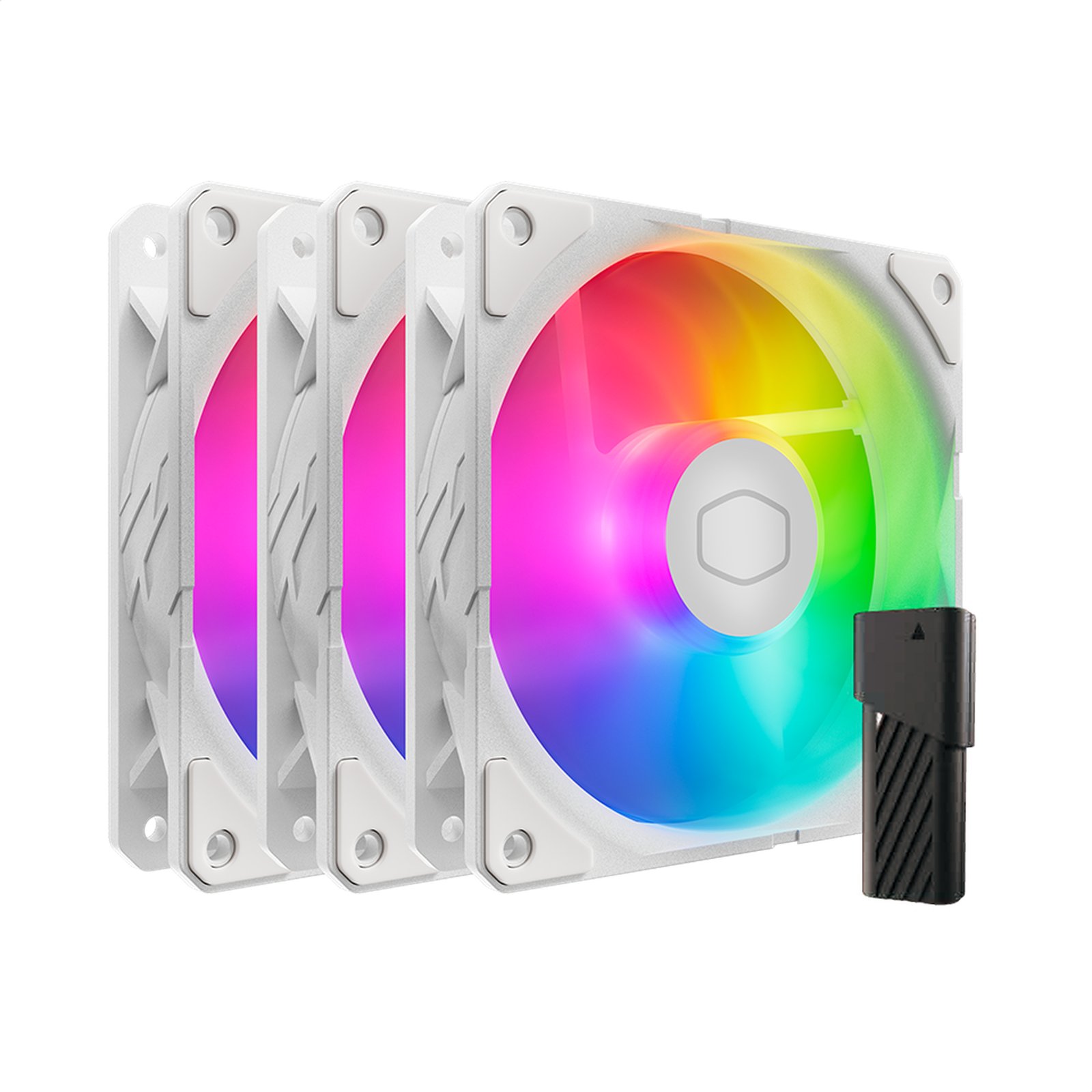 Cooler Master SickleFlow Edge 120 - White Edition - Gehäuselüfter - 120 mm - weiß (Packung mit 3)