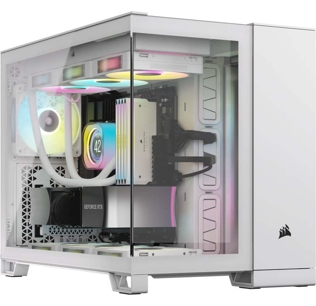 Corsair Geh Micro-ATX 2500X LINK Tempered Glass White - Gehäuse