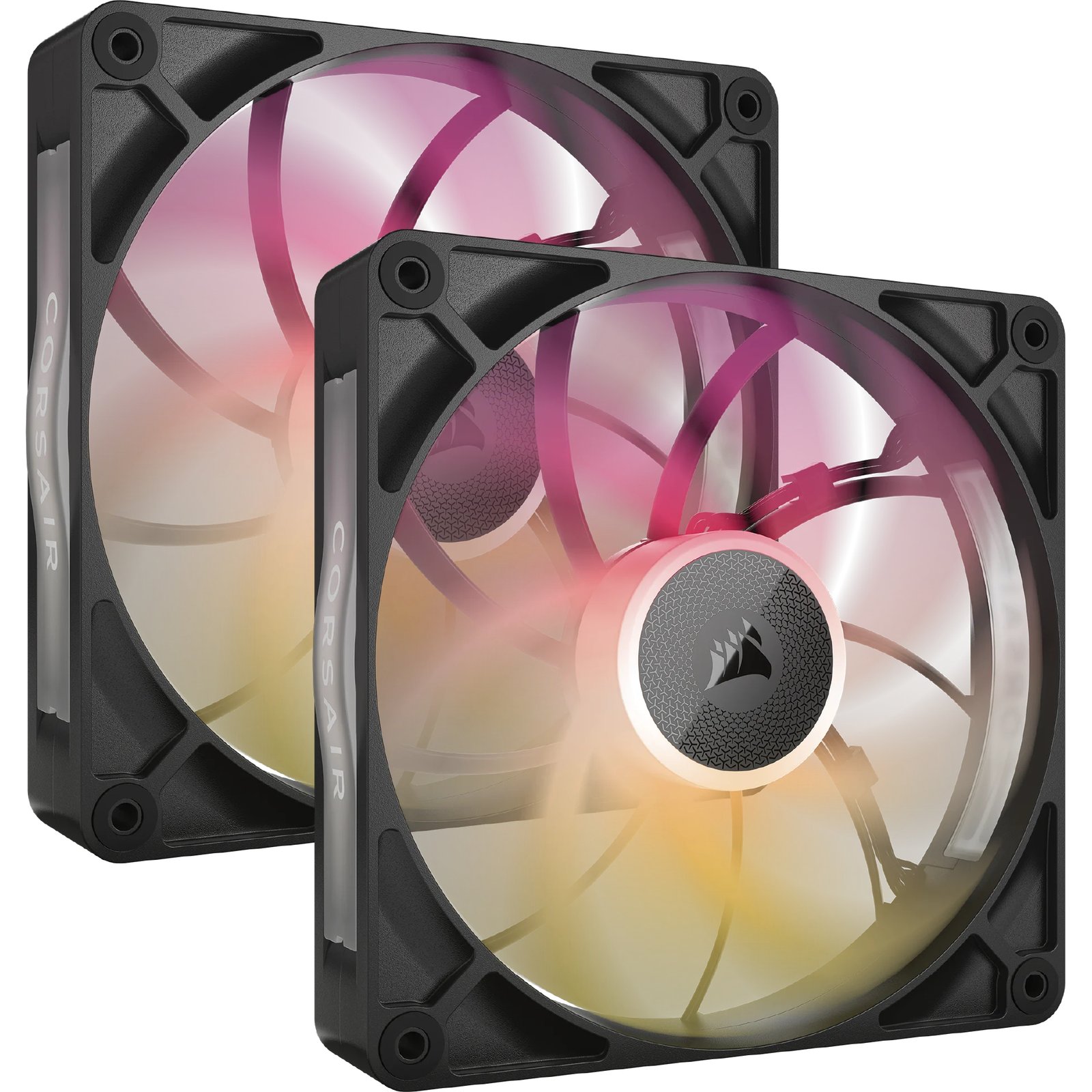 Corsair iCUE Link RX140 MAX RGB Starter Kit - Gehäuselüfter - 140 mm - Schwarz (Packung mit 2)