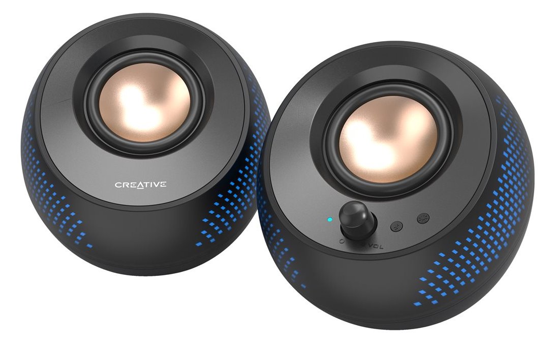 Creative Labs Creative Pebble X - Lautsprecher - für PC - 2.0-Kanal - kabellos - Bluetooth - 15 Watt (Gesamt)