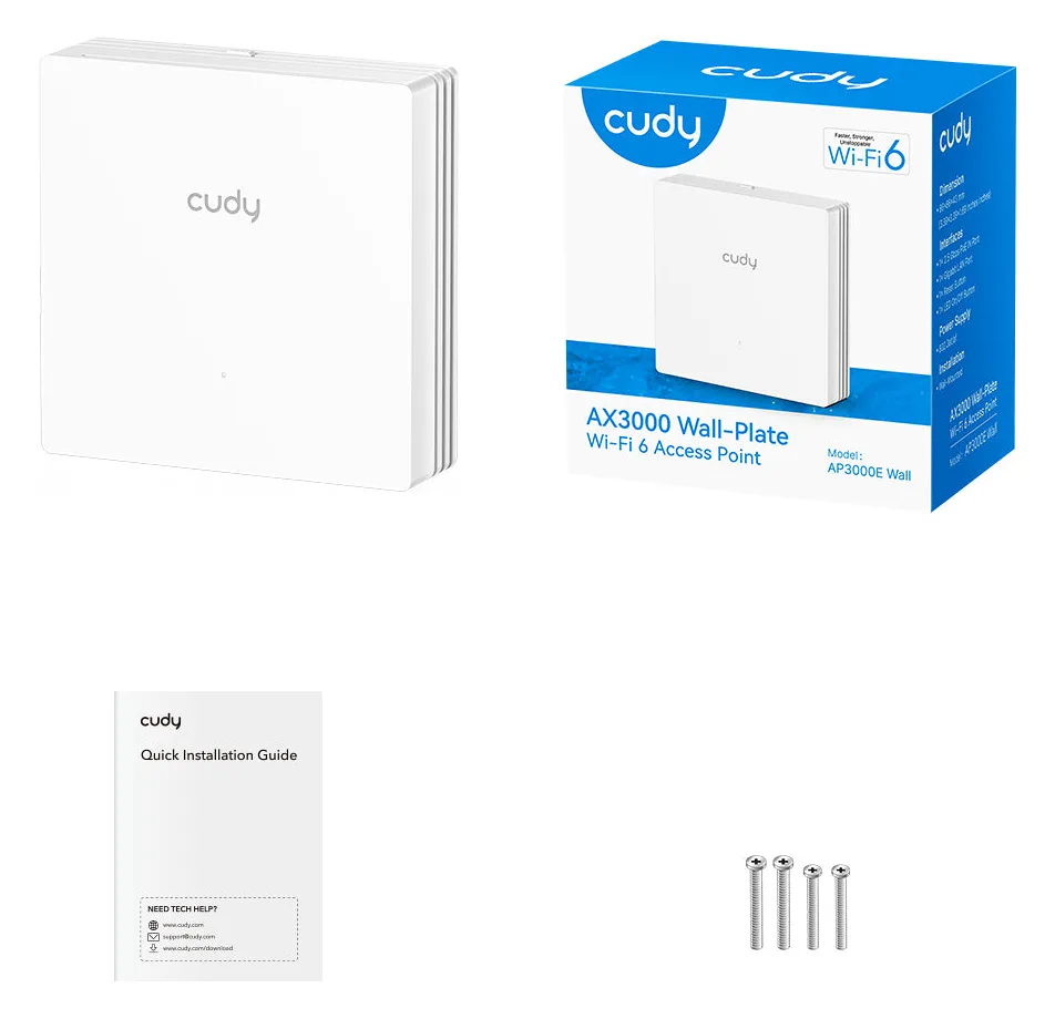 CUDY AP3000 Wall - 1.0 - Accesspoint - 5 Anschlüsse, Ansicht 5
