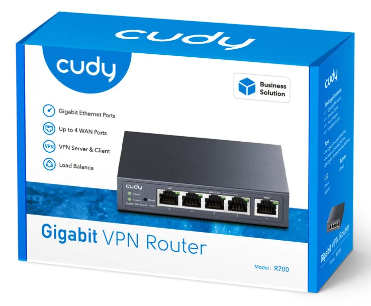 CUDY Gigabit Multi-WAN VPN Router wired router Fast Ethernet Ethernet - Router - 1 Gbps, Ansicht 6