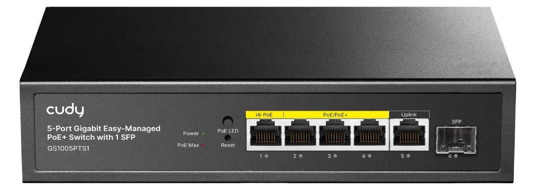 CUDY GS1005PTS1 - Gigabit Ethernet (10/100/1000) - Gigabit Ethernet - Vollduplex - Power over Ethernet (PoE) - Rack