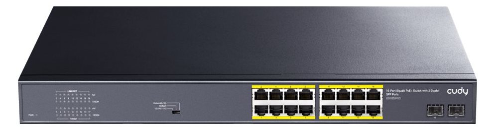 CUDY GS1020PS2 - Gigabit Ethernet (10/100/1000) - Gigabit Ethernet - Power over Ethernet (PoE) - Rack-Einbau