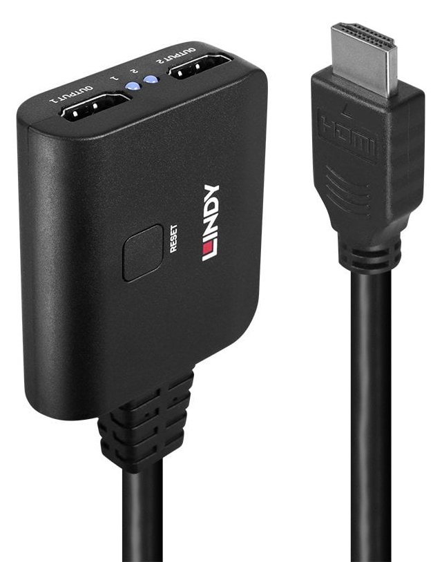 Lindy 2 Port HDMI 4K60 Splitterkabel