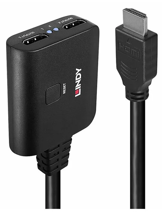 Lindy 2 Port HDMI 4K60 Splitterkabel, Ansicht 4