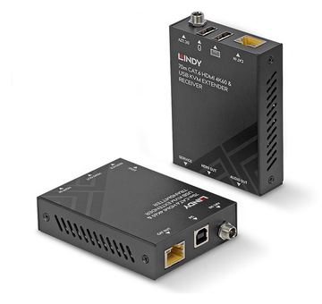 Lindy 70m Cat.6 HDMI 4K60 USB & Audio KVM Extender von LumaTech