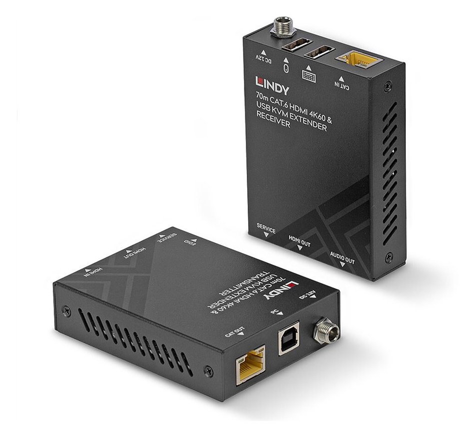 Lindy 70m Cat.6 HDMI 4K60 USB & Audio KVM Extender