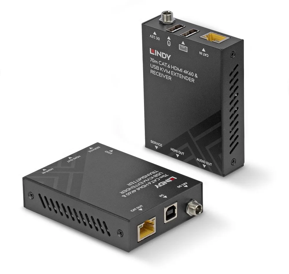 Lindy 70m Cat.6 HDMI 4K60 USB & Audio KVM Extender, Ansicht 2