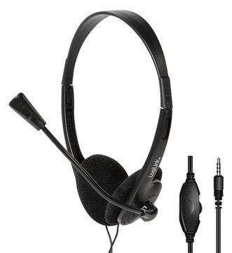 LogiLink Stereo Headset mit Mikrofon schwarz Anschluss 3.5 mm Klinkenstecker integrierter - Headset von LumaTech