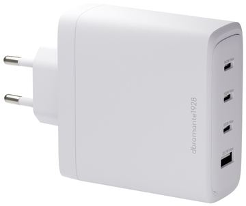 dbramante1928 re-charge - Netzteil - 140 Watt - 4 Ausgabeanschlussstellen (3 x USB-C, USB) - Weiß von LumaTech