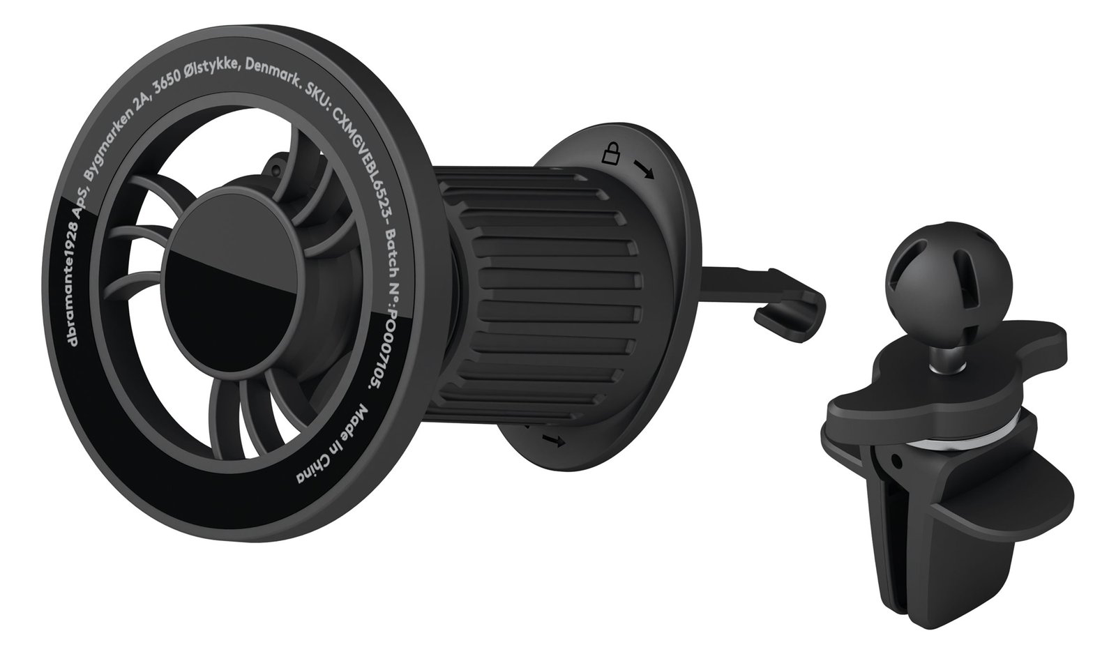 dbramante1928 re-charge-Car Holder-Vent-magnetic-BLK