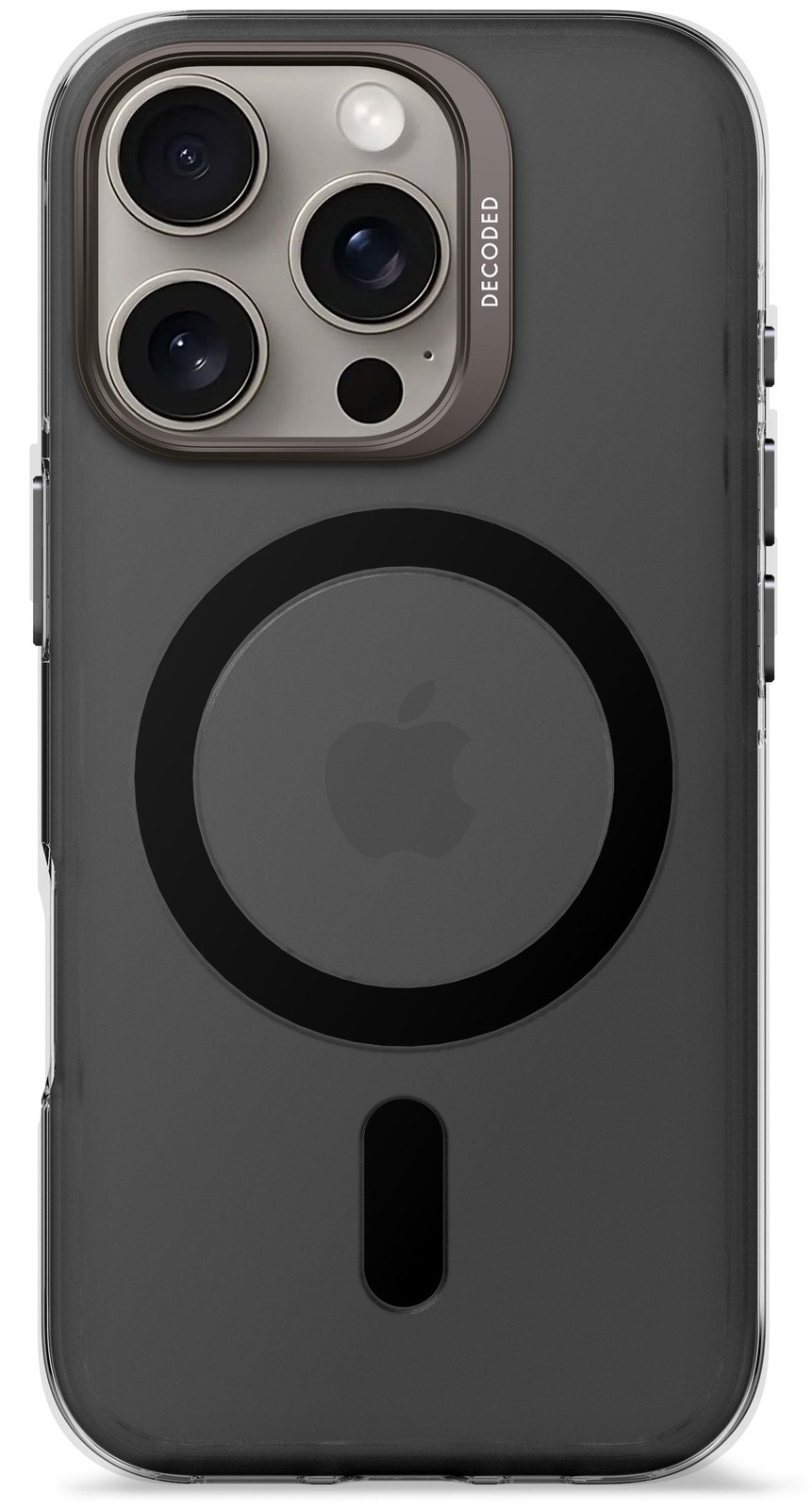 Decoded Recycled Plastic Backc. iPhone 16 Pro Transparent Black