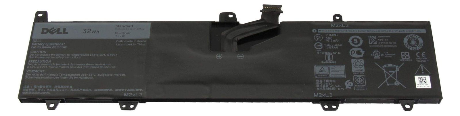 Dell 32Wh Lithium-ion battery for laptops - Batterie - 4.013 mAh
