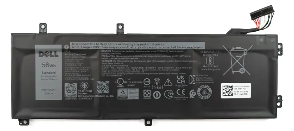 Dell Battery 4 Cell 68Wh - Batterie - Batterie - 4.250 mAh, Ansicht 2