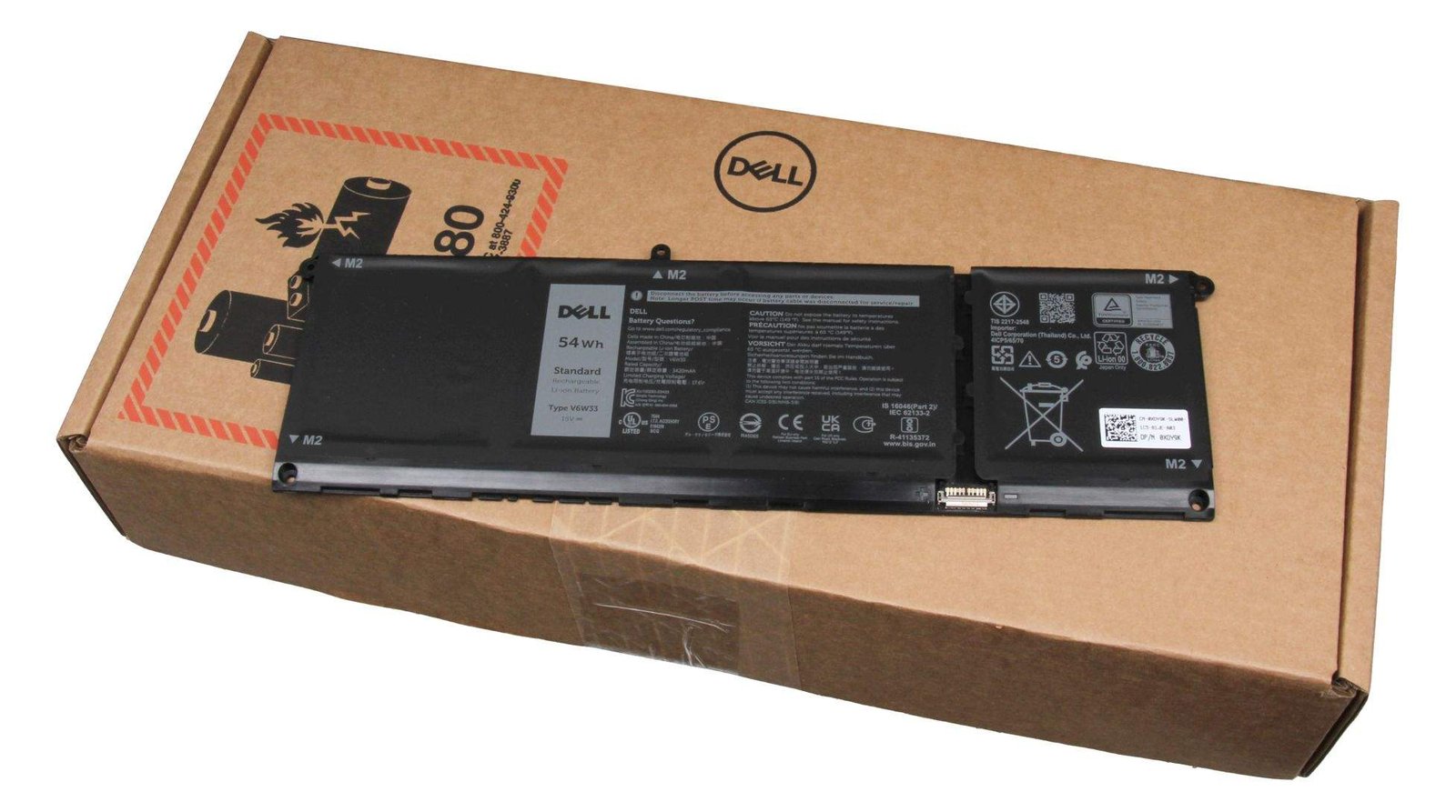 Dell CFD72 Akku 54Wh Original 4 Zellen - Akku - 3.420 mAh