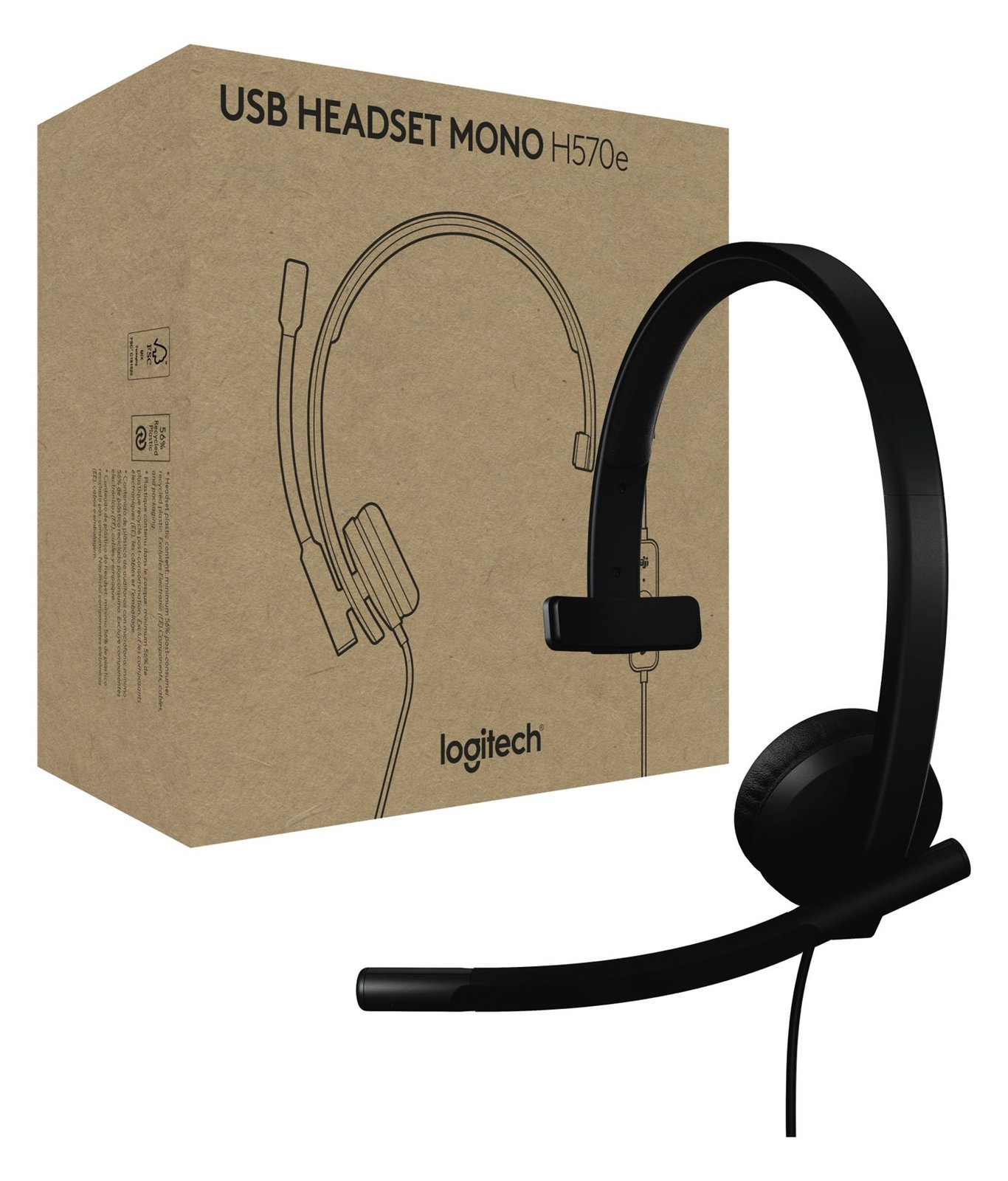 Logitech H570e - Headset - On-Ear - kabelgebunden