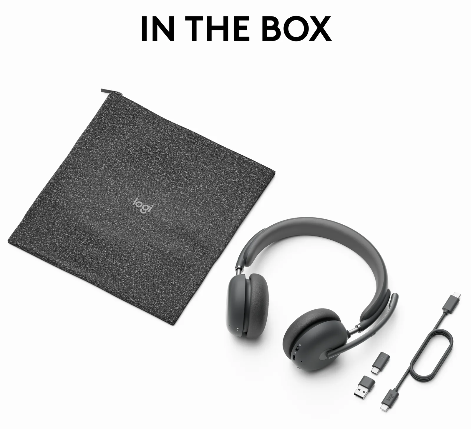 Logitech HEADSET ZONE WIRELESS 2 UC GRAPHITE UC - 2.4GHZ/BT EMEA-914 - A00174 A00172 NO STAND - Headset, Ansicht 2