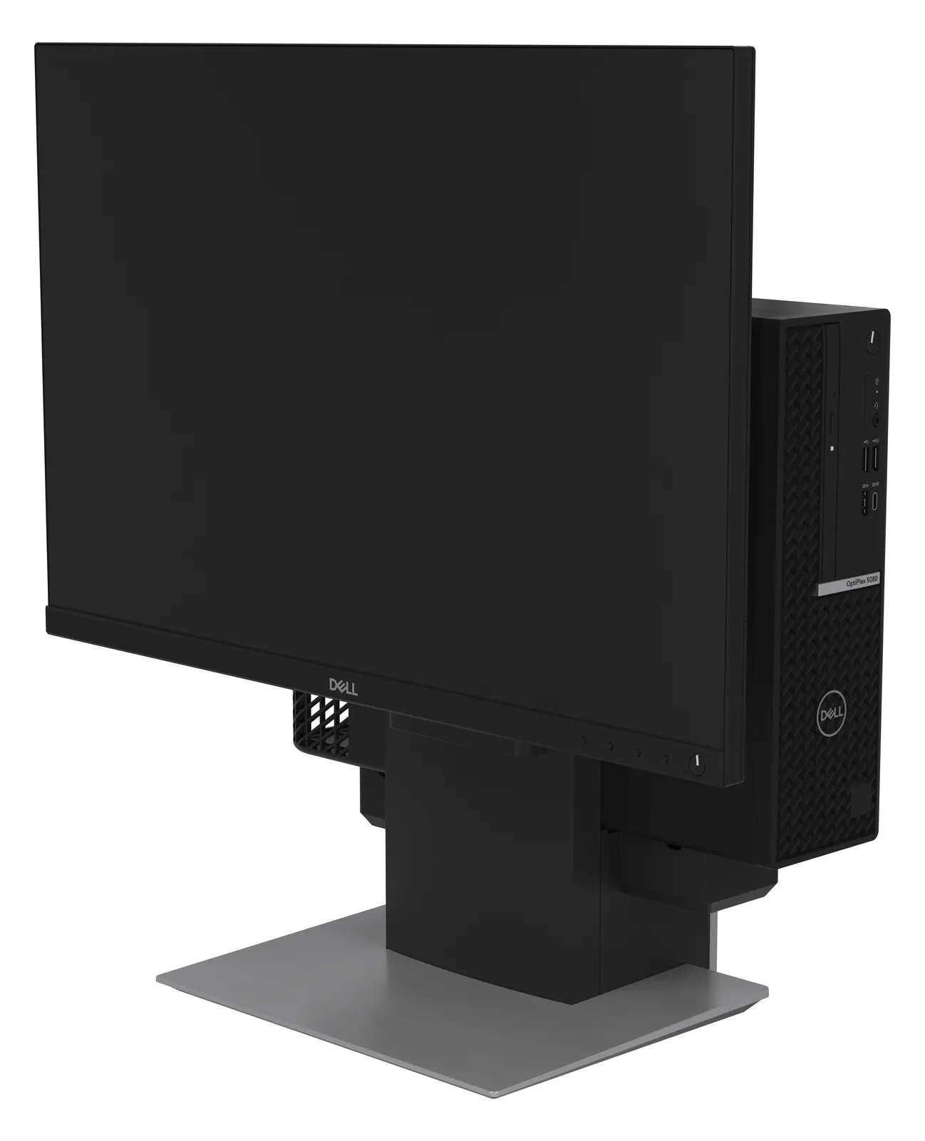 Dell OSS21 - Monitor-/Desktop-Ständer (19-27) - Platinum Silver - für OptiPlex 3080 (SFF), Ansicht 3