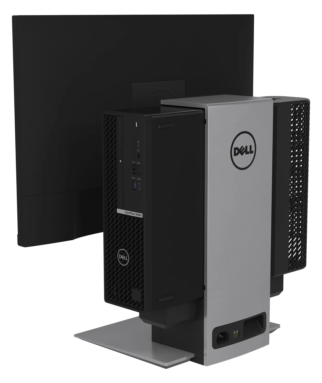 Dell OSS21 - Monitor-/Desktop-Ständer (19-27) - Platinum Silver - für OptiPlex 3080 (SFF), Ansicht 7