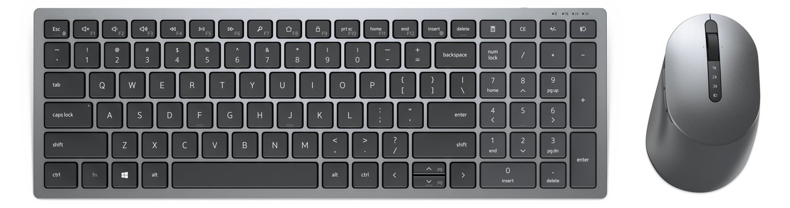 Dell Pro Plus Compact Keyboard and Mouse - KM7120W - TL: Nordisch, QWERTY