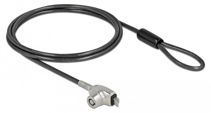 Delock 20691 - 1,5 m - Schlüssel - Stahl - Schwarz - Silber