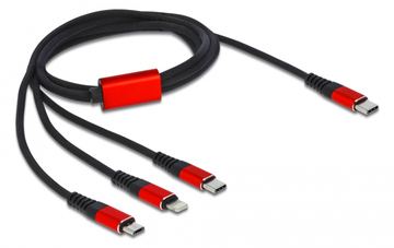 Delock 3 in 1 - Kabel nur zum Laden - USB-C männlich zu Micro-USB Typ B, Lightning, USB-C männlich von LumaTech