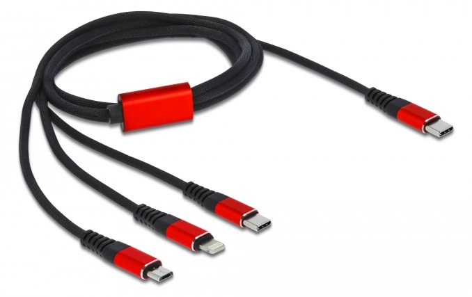 Delock 3 in 1 - Kabel nur zum Laden - USB-C männlich zu Micro-USB Typ B, Lightning, USB-C männlich von LumaTech