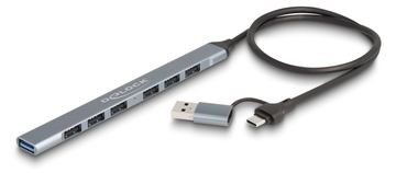 Delock 7 Port Slim USB Hub mit Type-C oder Typ-A von LumaTech