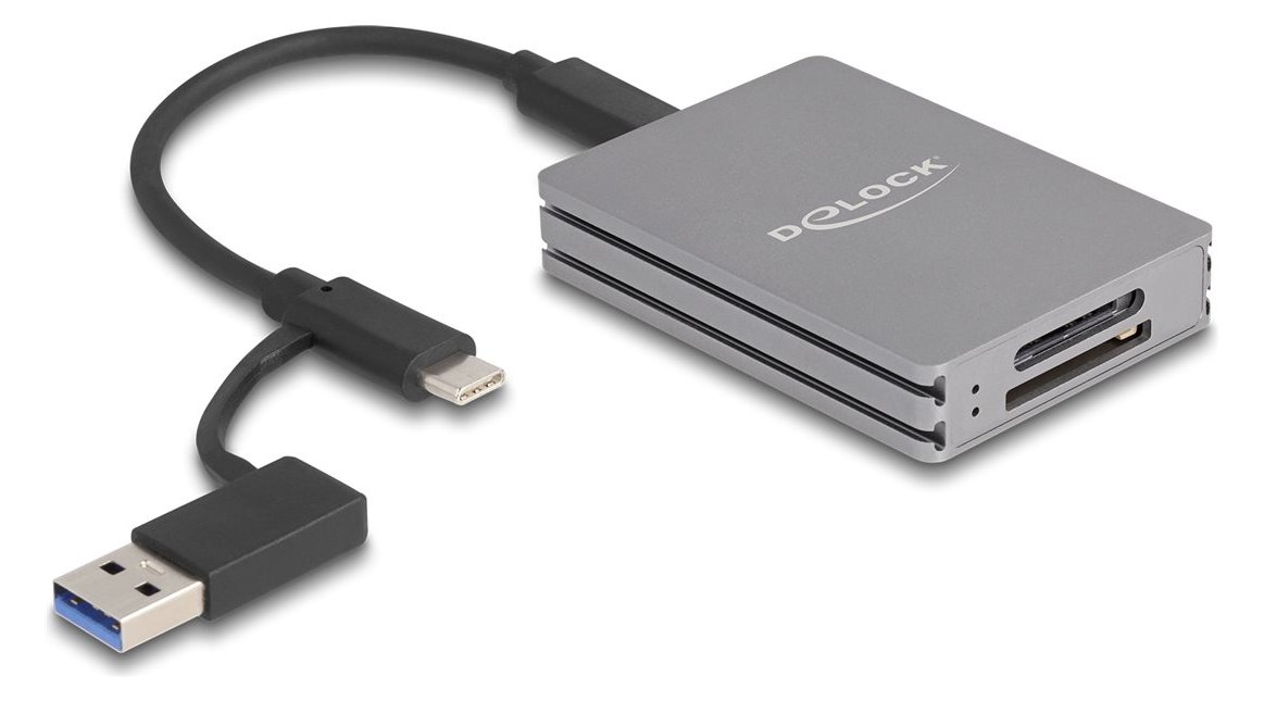 Delock 91013 - Card USB-A/-C für SD CFexpress Typ A - Card-Reader - CF Express Typ A