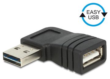 Delock Adapter EASY-USB 2.0-A male > USB 2.0-A female angled left / right - Gender Changer USB - USB (W) von LumaTech