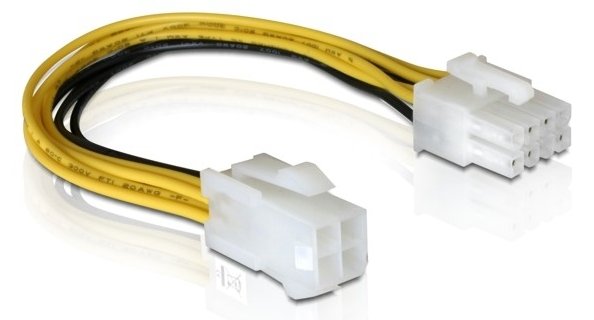 Delock Adapter für Power Connector - 4 PIN ATX12V (M)