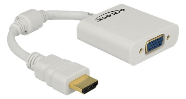 Delock Adapter HDMI-A Stecker > VGA Buchse - Videoadapter - HDMI männlich zu HD-15 (VGA)