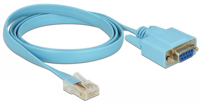 Delock Adapter RS-232 DB9 female > 1 x Serial RS-232 RJ45 male - Kabel seriell - DB-9 (W)