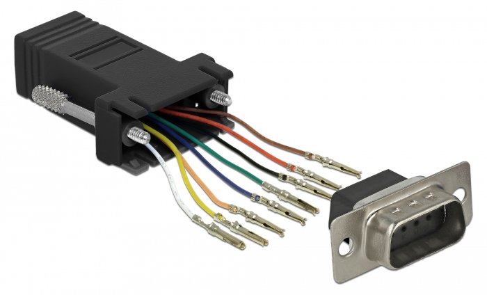 Delock Adapter Sub-D 9 pin male to RJ45 female Assembly Kit - Serieller Adapter - DB-9 (M)