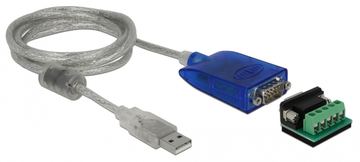 Delock Adapter USB Type-A to Serial RS-422/485 DB9 with surge protection 600 W and extended temperature range von LumaTech