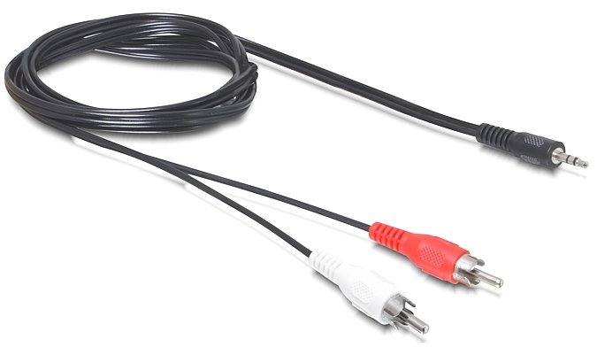Delock Audiokabel - RCA x 2 männlich zu mini-phone stereo 3.5 mm männlich von LumaTech