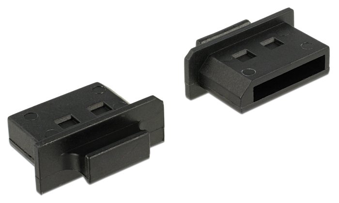 Delock Dust Cover for Displayport - Schutzumschlag - Schwarz (Packung mit 10) von LumaTech
