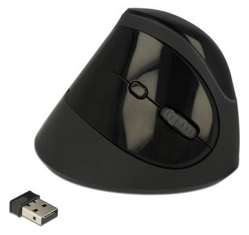 Delock Ergonomic - Vertikale Maus - ergonomisch - Für Rechtshänder - optisch - 6 Tasten - kabellos - 2.4 GHz von LumaTech