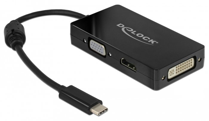 Delock Externer Videoadapter - USB-C - DVI, HDMI, VGA