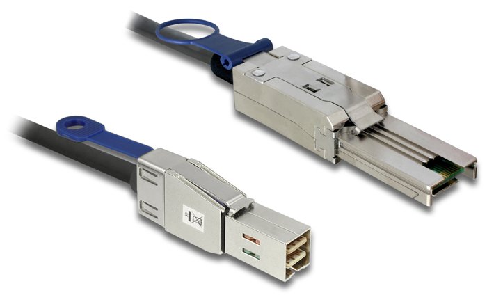 Delock Externes SAS-Kabel - SAS 6Gbit/s - 4x Shielded Mini MultiLane SAS (SFF-8088) von LumaTech