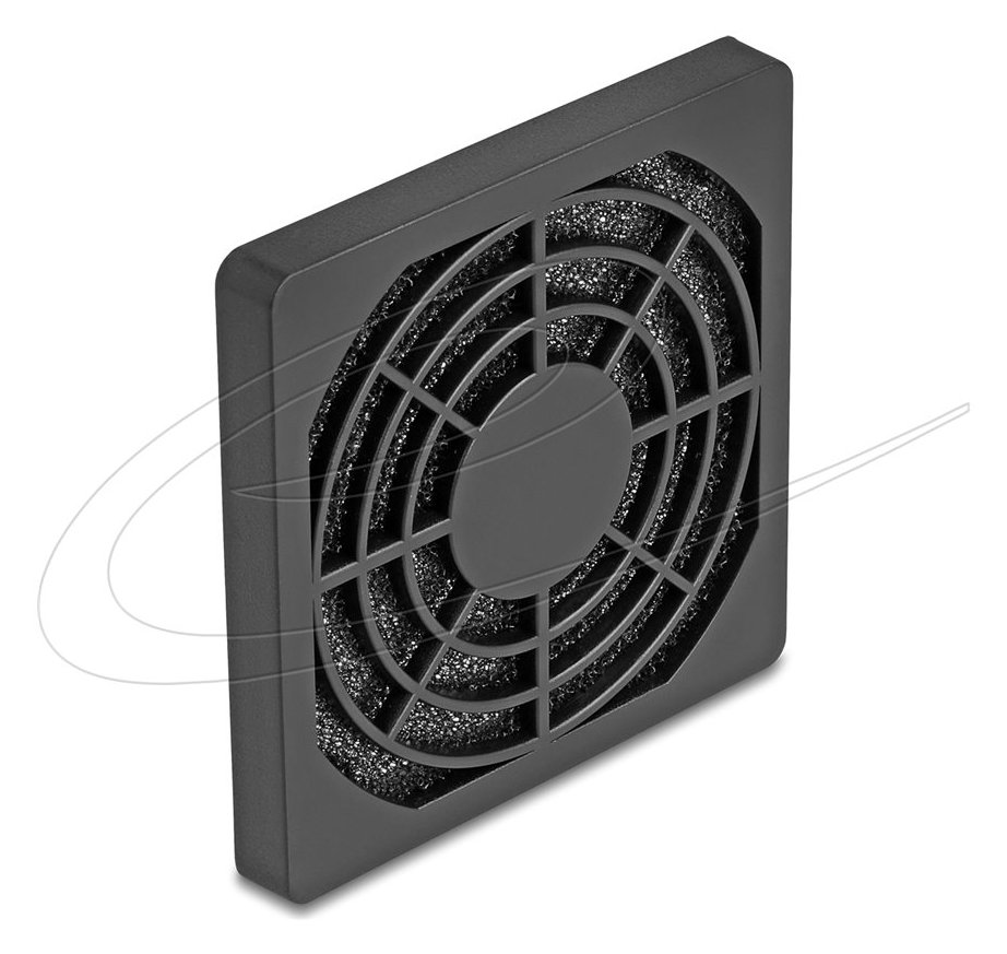 Delock Fan-Grill - with dust filter - Schwarz