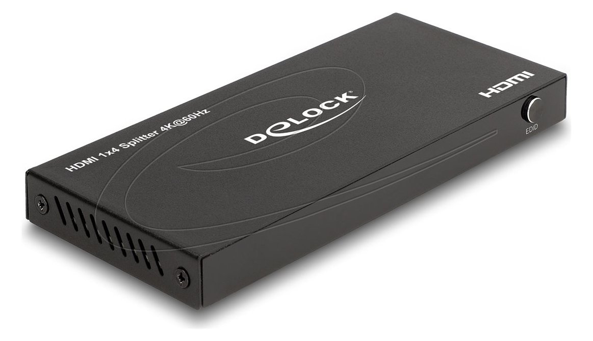 Delock HDMI Splitter 1 x in zu 4 out 4K 60 Hz mit Downscaler - Kabel - Digital/Display/Video