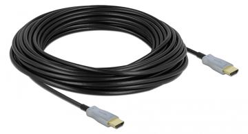 Delock High Speed - HDMI-Kabel - HDMI männlich zu HDMI männlich - 15 m - Glasfaser - Schwarz - 4K Unterstützung von LumaTech