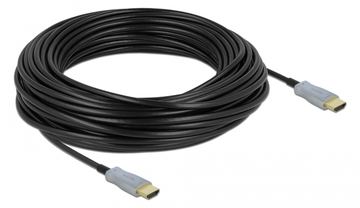 Delock High Speed - HDMI-Kabel - HDMI männlich zu HDMI männlich - 25 m - Glasfaser - Schwarz - 4K Unterstützung von LumaTech